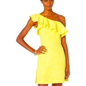 NWT Lilly Pulitzer $218 Kipton Romper One Shoulder Pineapple Jacquard Sz 8